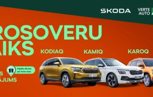 Krosoveru laiks - vismaz trīs izcilas izvēles: Škoda Kamiq, Škoda Karoq un Škoda Kodiaq iV