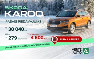 Karoq īpašais piedāvājums pie Verte Auto!