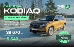 Iegādājies Škoda Kodiaq PHEV par īpašu cenu un – saņem ziemas riepas dāvanā!