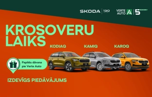 Krosoveru laiks - vismaz trīs izcilas izvēles: Škoda Kamiq, Škoda Karoq un Škoda Kodiaq iV